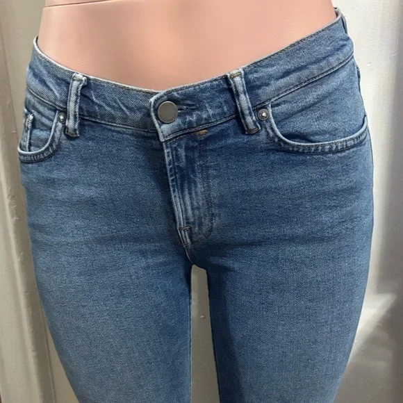 All Saints Blue Flare Wide Leg Jeans - Picture 7 of 16